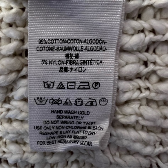 Free People Cozy Cream Oversized Cardigan Chunky Knit Dolman L/G - Picture 9 of 12